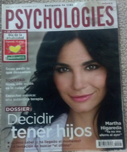 Revista Psychologies Con Martha Higareda, En Español