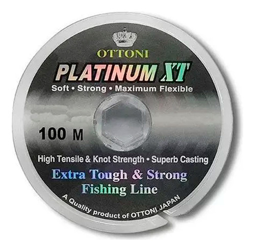 Linha Mono Platinum Xt 0,90 Mm 100 Mts Ottoni
