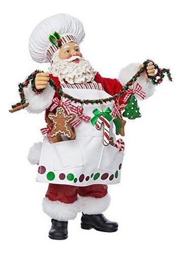 Kurt Adler Fabriche Navidad Chef Santa Figurita 12 Pulgadas