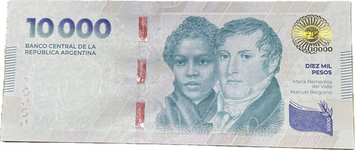 Billete De 10000 Pesos 2024 Belgrano Del Valle