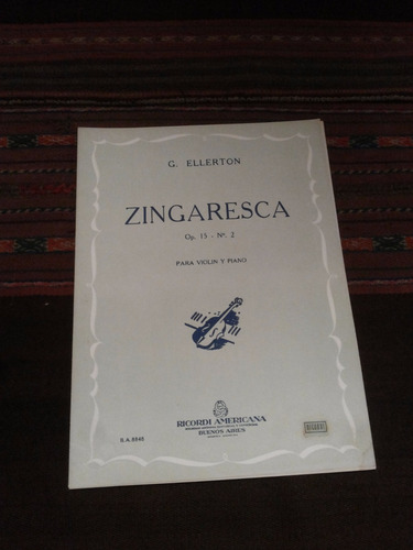 Antigua Partitura Zingaresca G. Ellerton