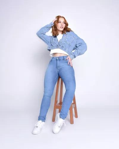 Kit Com Duas Unidades De Calça Jeans Skinny Feminina Cintura Alta