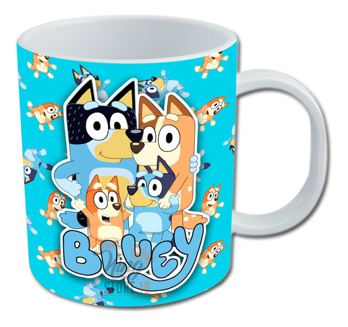Taza, Tazon Mug, Bluey Y Bingo, Serie Animada Infantil 330cc