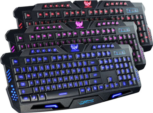 Teclado Usb Brobotix 420028 Ergonómico Iluminación Rgb /v
