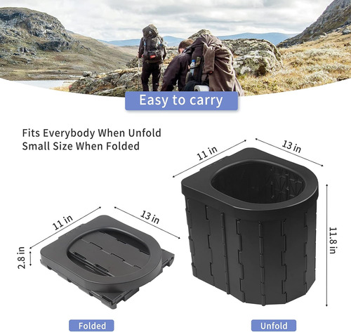 Inodoro Portátil Acampar, Inodoro Portátil Adultos, I...