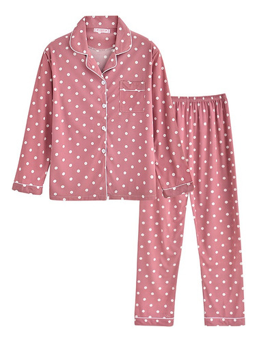 Conjunto De Pijama Para Mujer Manga Larga Ropa De Dormir