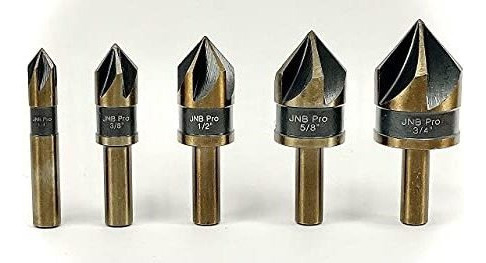 Juego De Brocas A Avellanador Jnbpro Para Metal - 5 Piezas D