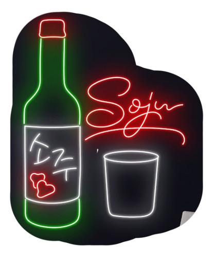 Letrero Led Neón Soju Coreano Bar Decoracion Anuncio
