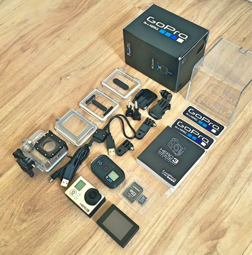Gopro Hero 3 Black + Lcd Touchscreen + Sd 32gb + 3 Baterias