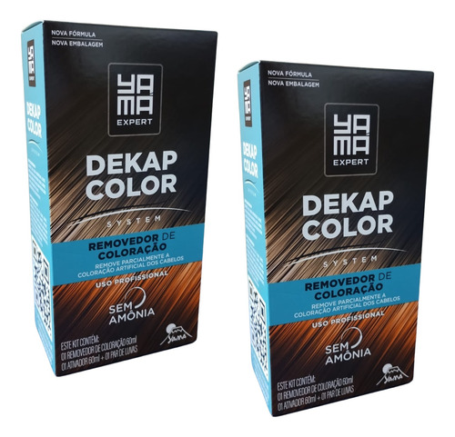 2 Dekapcolor System 120ml Removedor De Coloração Yamá