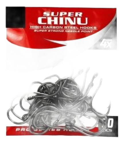 Anzol Marine Sports Super Chinu Strong 07 Preto C/ 50 Un