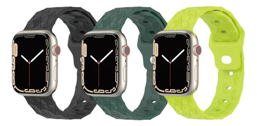 3 Pulseiras De Silicone Para Apple Watch Ultra 2 10 9 8 7