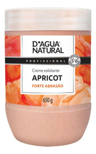 Kit 2x Creme Esfoliante Apricot Forte 650g D'agua Natural Suave Suave