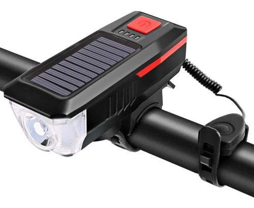 Luz Con Timbre Para Bicicleta Carga Solar