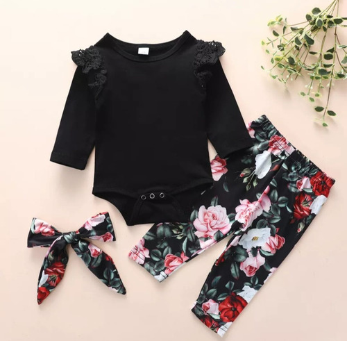 Ropa De Bebe Niña Hermoso Conjunto Polera+pantalon.