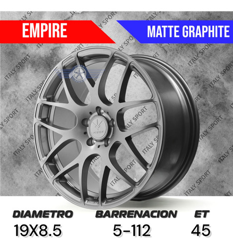 4 Rines 19 Deportivos 5-112 Mercedes Benz Audi Vw Leon Cupra Matte Graphite