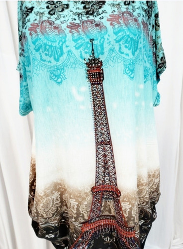 Bluson Salida De Playa Mujer Azul Eiffel. La Segunda Bazar