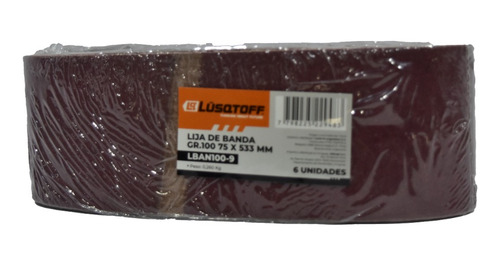 Imagen 3 de 7 de Lijas De Banda Madera 75 X 533mm Grano 100 Pack 6 Unidades