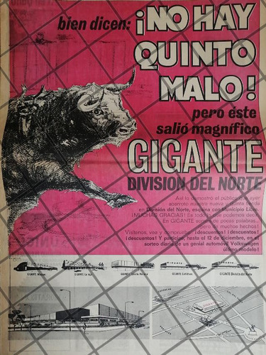 Publicidad Retro. Tienda Gigante 1969 T. Poster /5