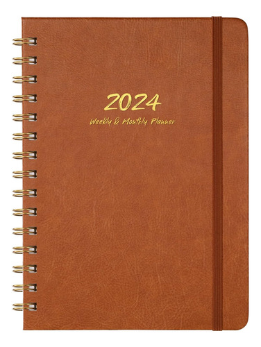 Planner 2024 Weekly & Monthly 2024 Planner With Twin-wi...