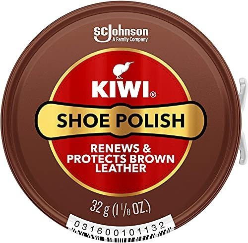 Cuidado De Zapatos - Kiwi Waxed Shoe Polish Brown Can, 1.125