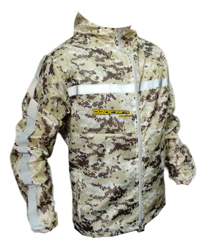 Chaqueta Camuflada Rompevientos Moto Bicicleta Reflectiva