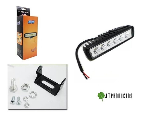 Neblinero De 6 Led 18w Potencia Alargado Hjg X2 Unidades