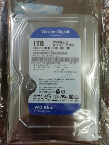 Disco Duro Wdl Blue 1tb Sata A Domicilio En Guayas