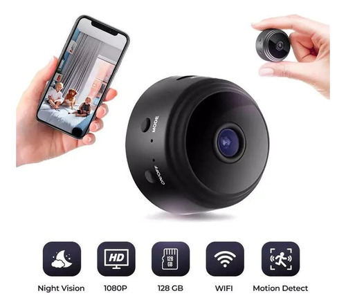 Imagen 4 de 5 de Mini Cámara Wifi Hd Recargable Usb Visión Nocturna Sonido