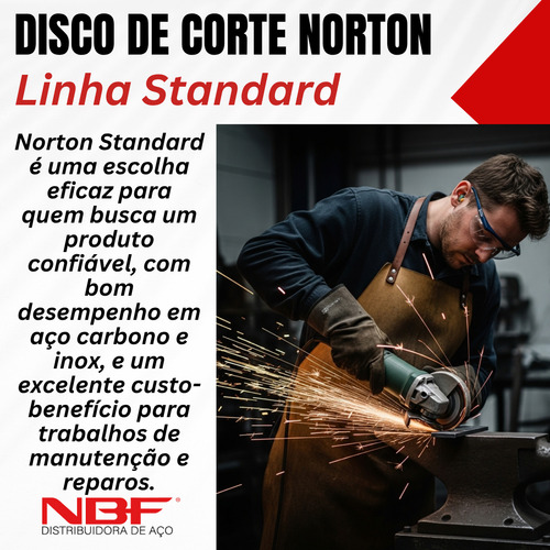 Disco De Corte Fino 7x1/16x7/8 Norton Standard - Kit Com 05