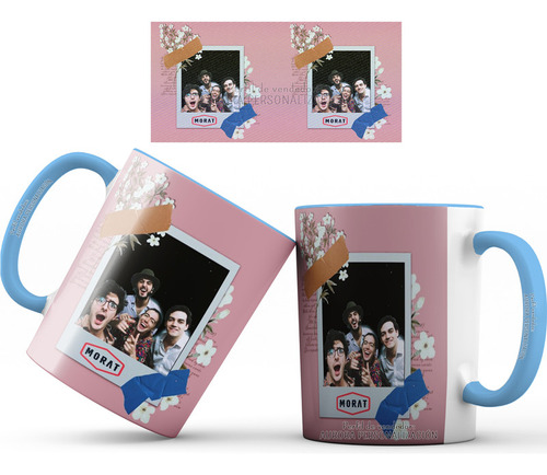 Mug Taza Interior Oreja Azul Morat Banda Cantantes Musica 03