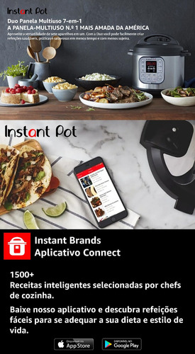 Instant Pot Duo V5 Panela De Pressão Smart Multiuso 7-em-1