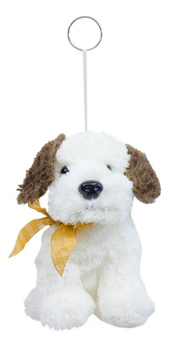 Chaveiro Cachorro Laço Orelhas Marrom 17cm - Pelúcia