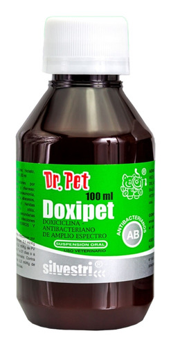 Dr Pet Doxipet 100ml Antibiótico Doxiciclina Uso Veterinario
