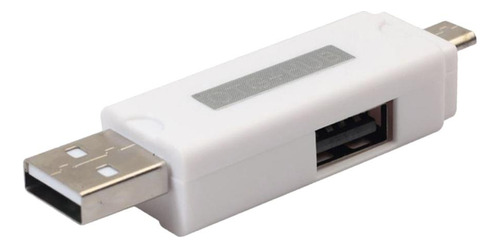 Hub Usb Otg Lector Tarjetas Micro Complimentos Blanco