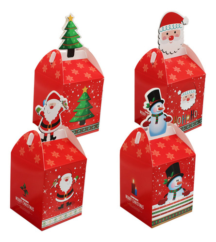 12 Pzs Caja De Chica 9x20cm Navidad Modelo Color Multicolor