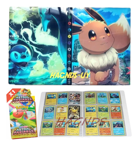 Album Pokemon Original Para 432 Cts + 4 Mazos Tcg Nuevo