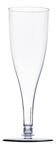 15 Unid Taça De Champagne Em Acrilico Descartável 150ml Cor Transparente