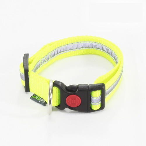 Collar Reflejante Para Perro Amarillo Neón - Grande