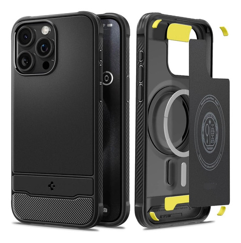 Funda Apple iPhone 15 Pro Rugged Armor Magfit Spigen