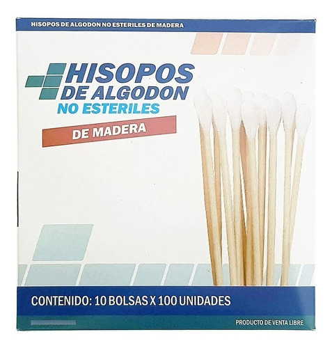 Hisopo De Madera Descartable Medico X 1000 U/n 