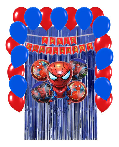 Set Decoración Globos Cumpleaños Spiderman