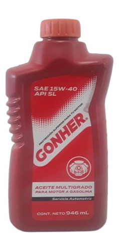 Aceite Gonher Sae 15w40 Mineral  Api Sl - Cambio De Aceite