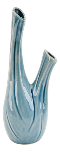 Home&co Anse Vaso Decorativo 29x12x8cm Cerâmica Azul