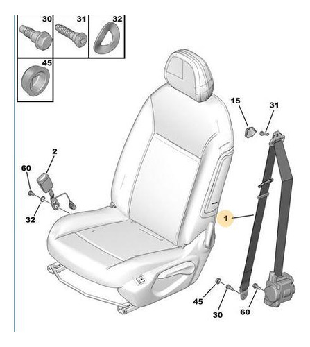 Cinturon De Seguridad Delantero Lado Izquierdo Citroen C Ely