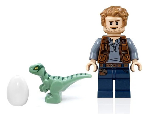 Lego Jurassic World Dominion 75930 Owen Con Blue Y Un Huevo