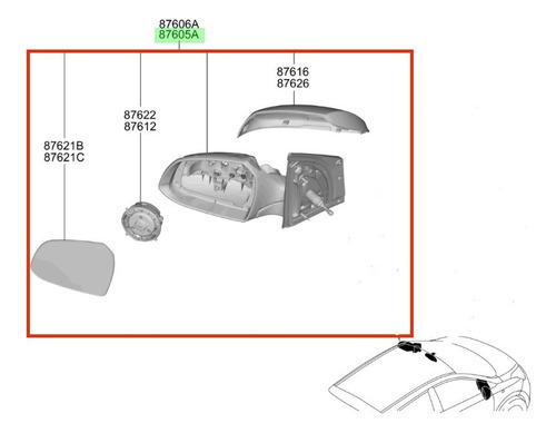 Espejo Manual Izquierdo Para Hyundai Grand I10 2013 2018