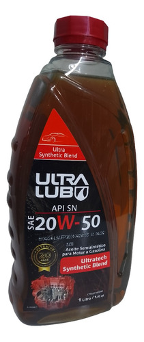 Lubricante Ultra Lub 20w50 Semi Sintético  Precio 