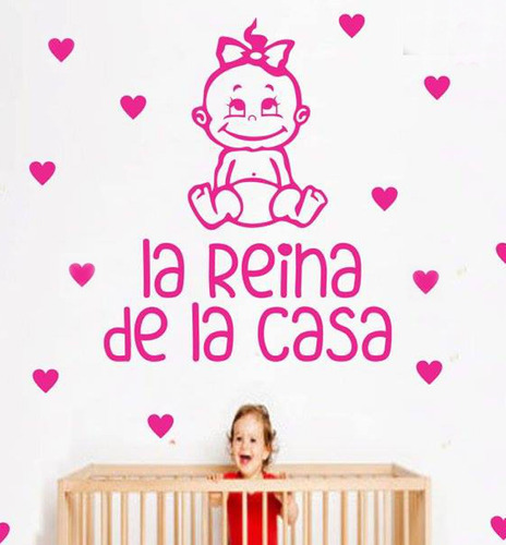 Vinilos Decorativos Infantil Reina De La Casa Cunero Lunares