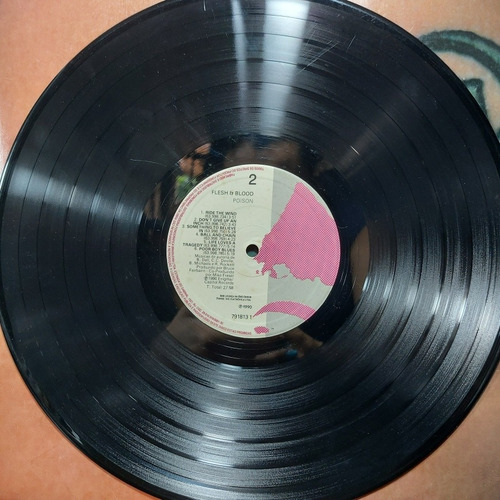 Vinil Lp Poison Flesh And Blood Com Encarte